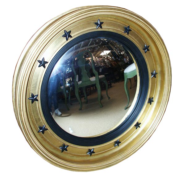 Large Federal Style Bull's Eye Mirror