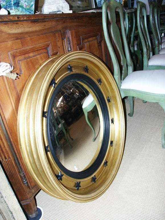 American Large Federal Style Bull's Eye Mirror