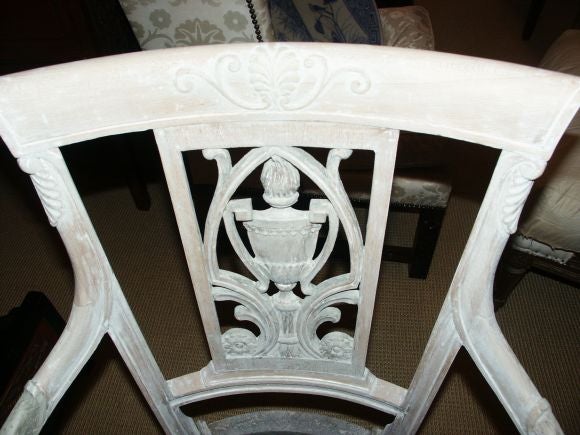Carved Italian Neoclassical Chair Frame