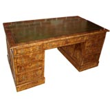 19th C English Leather Top Desk
