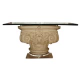 Lucite and Cast Resin Console Table