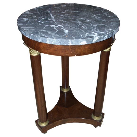 Small Marble Topped and Ormolu Mounted Round Table