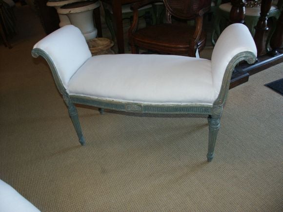 Painted George III Style Window Bench 1