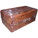 Early 20th C Crocodile Suitcase