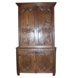 18th C Walnut Buffet Deux Corps