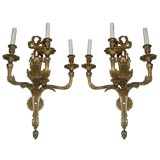 Pair of 19thC French Bronze Wall Sconces