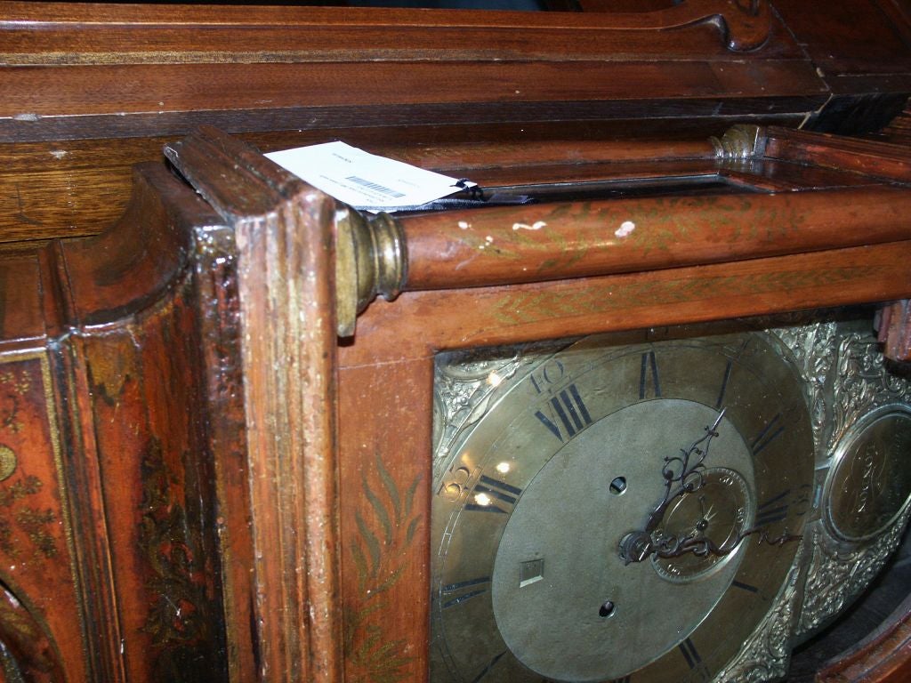 18th Century and Earlier George III Chinoiserie Tall Case Clock by James Smith London