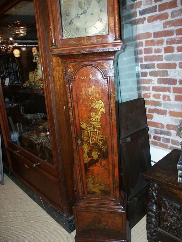 English George III Chinoiserie Tall Case Clock by James Smith London