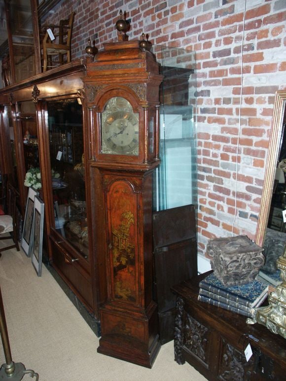 George III Chinoiserie Tall Case Clock by James Smith London 4