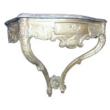 Early 18th C Giltwood And Marble Console Table