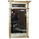 Eglomise Giltwood Early American Mirror
