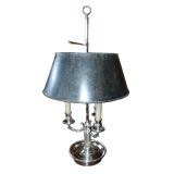 Vintage Bouillotte Lamp With Black Tole Shade