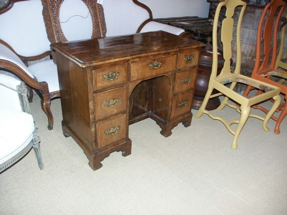 Early 18th C English Walnut Desk or Dressing Table