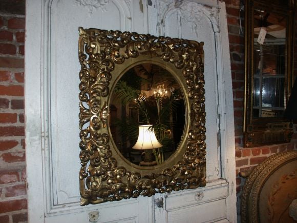 Ornate Crusty Giltwood Mirror