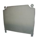 Custom Bed Headboard with Antique Elements and Slip Cover