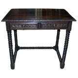 19th Dark Walnut Side Table