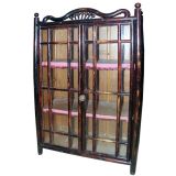 Wonderful Antique Faux Bamboo Curio Cabinet