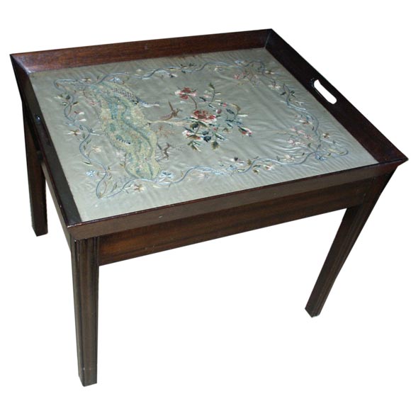 Early 19th Century Textile Tray Top Table For Sale