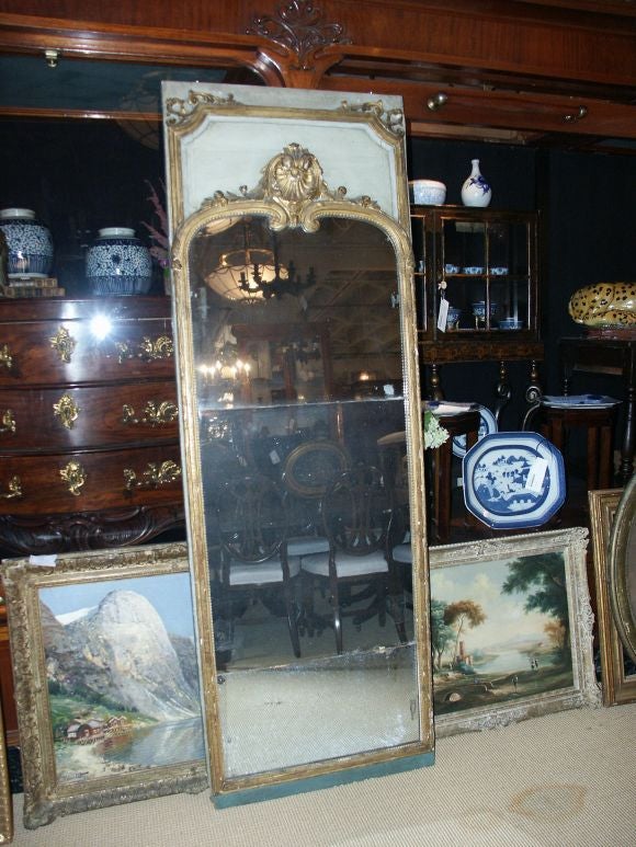 Tall Narrow 18th C French Mirror