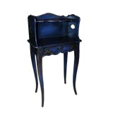 Antique Wonderful Small Side Table In Blue Chinoiserie