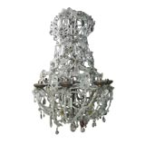 Early 18th C Glass and Metal Chandelier