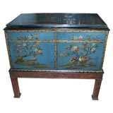 Early 20th C English Style Chinoiserie Cabinet on Stand