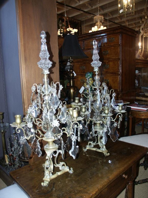 Pair of Bronze Girondoles