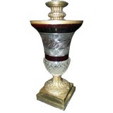 Beautiful Antique Cut Crystal and Cranberry Urn Lamp