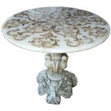 Ornate 19th C Italian Center Table In Alabaster