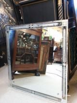Antique Etched  Square Mirror