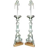 Pair of Brass Altar Stick Lamps