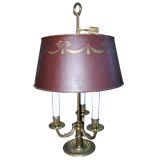 Vintage Red Tole Bouillotte Lamp