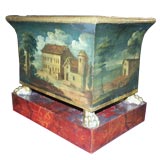 French Tole Jardiniere With Painted Finish
