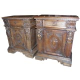 Antique Pair of 19th C Baroque Cabinets