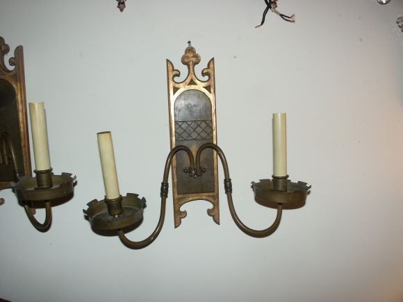 20th Century Set of Three Wall Sconces For Sale
