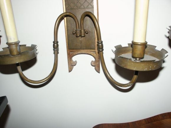 Set of Three Wall Sconces For Sale 1