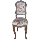 Antique Beautiful French Side Chair With Tapestry