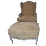 French Chair with Ottoman