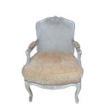 French Chair in White with Cane