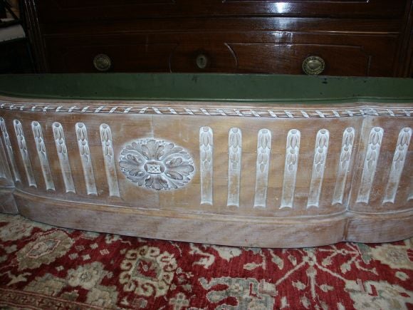 American Bleached Walnut Planter Box With Liner For Sale