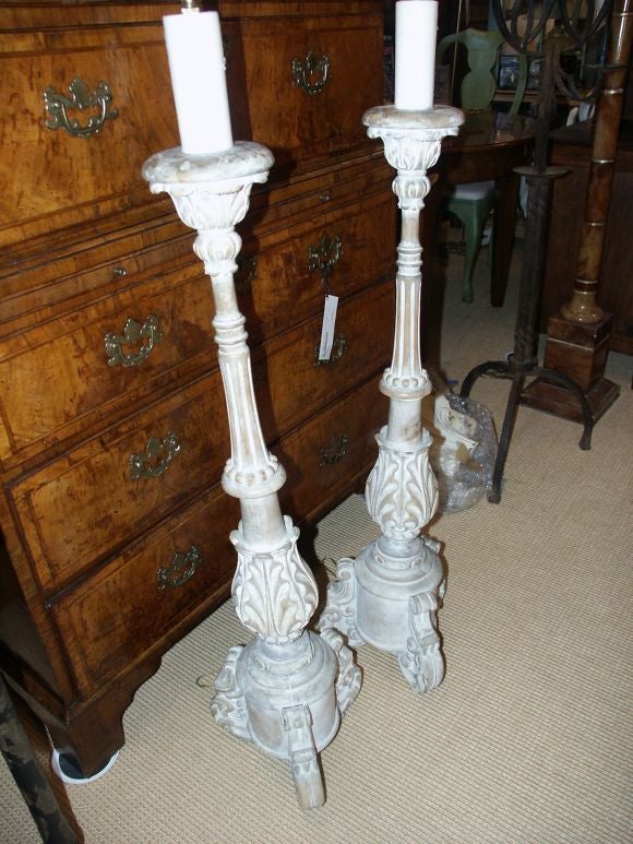 Pair of Altar Stick Lamps