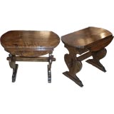 Pair of Oval Drop Leaf Side Tables