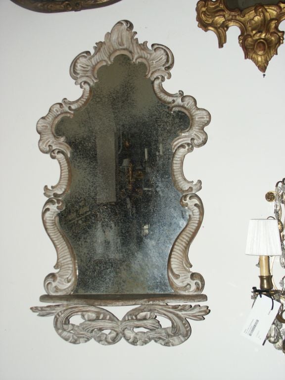Venetian Style Mirror with Shelf