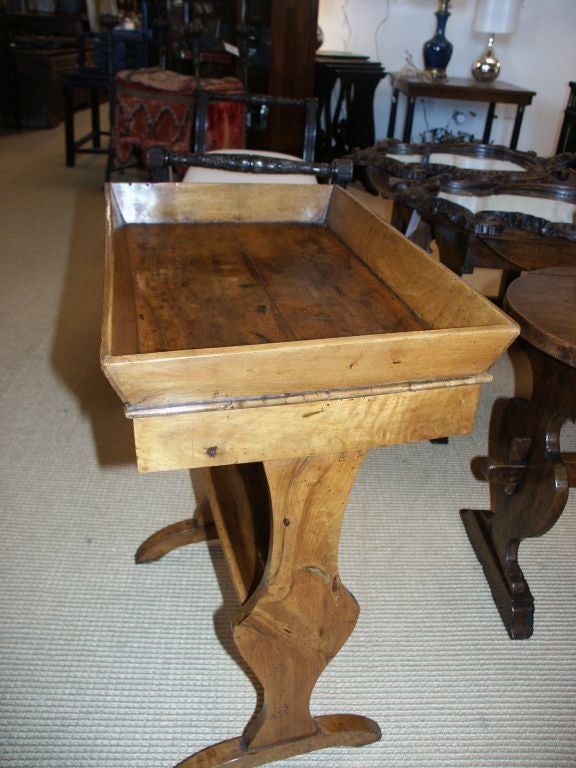 18th Century and Earlier 18th C Fruitwood  Tricoteuse Table