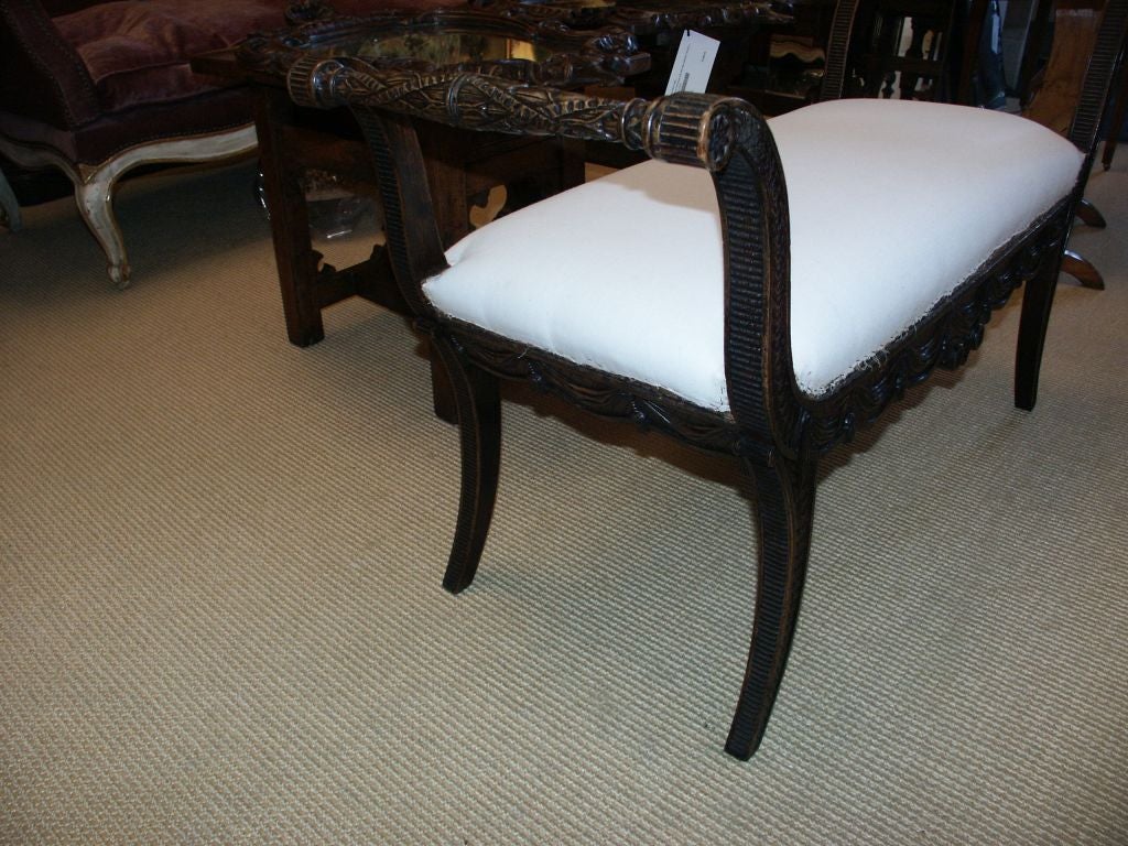 Window Seat With George III Style Carved Decoration