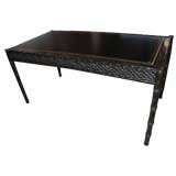 Chinoiserie Desk With Black Leather Top Chinoiserie Desk With Black Leather Top