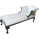 Antique Late 19th C Mahogany Chaise