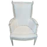 Louis XVI Paint Decorated Chair in White