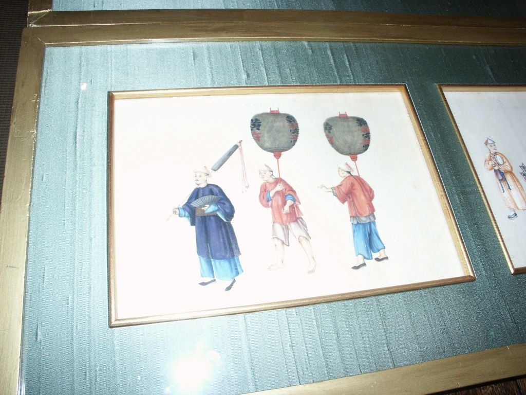 Set of Twelve Chinese Export Framed Paintings 1