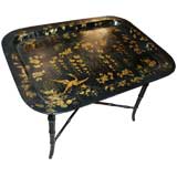 Chinoiserie Decorated Papier Mache Tray Table